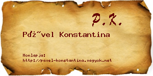 Pável Konstantina névjegykártya